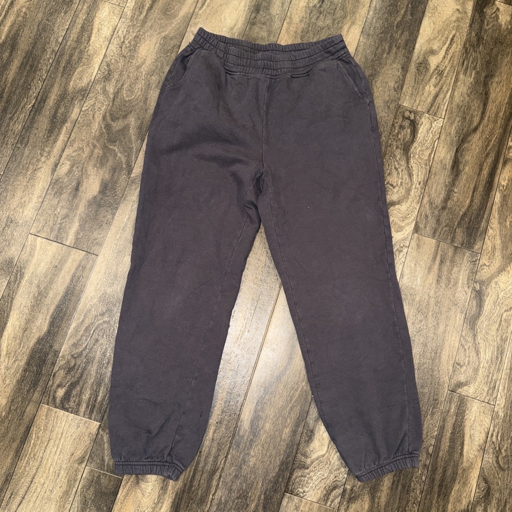 American Eagle 77 Fleece Sweatpants Dark Grey Loose Relaxed Fit Women's Size‎ M